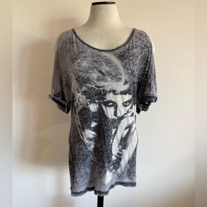 ELEMENT OF SOCIETY Smoking Pin Up Metropark Buckle Tee T-Shirt Stonewashed Top